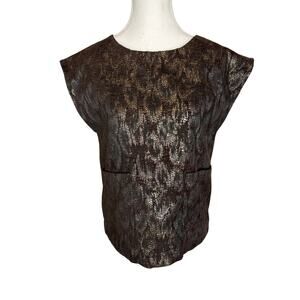 Steven Alan | Metallic Jacquard Sleeveless Top w/Pockets | P